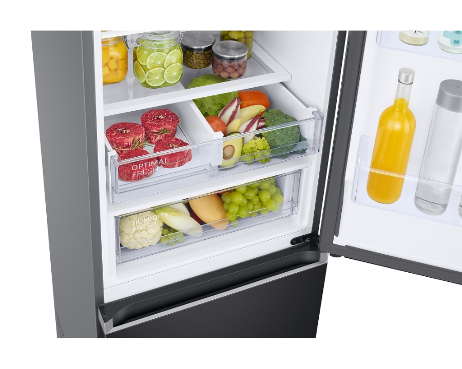 Samsung RB38C607AB1/EF Kühl-/Gefrierkombination Premium Black Steel , 203cm, 387 Liter