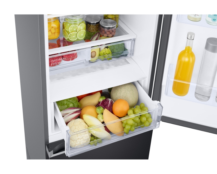 Samsung RB38C607AB1/EF Kühl-/Gefrierkombination Premium Black Steel , 203cm, 387 Liter