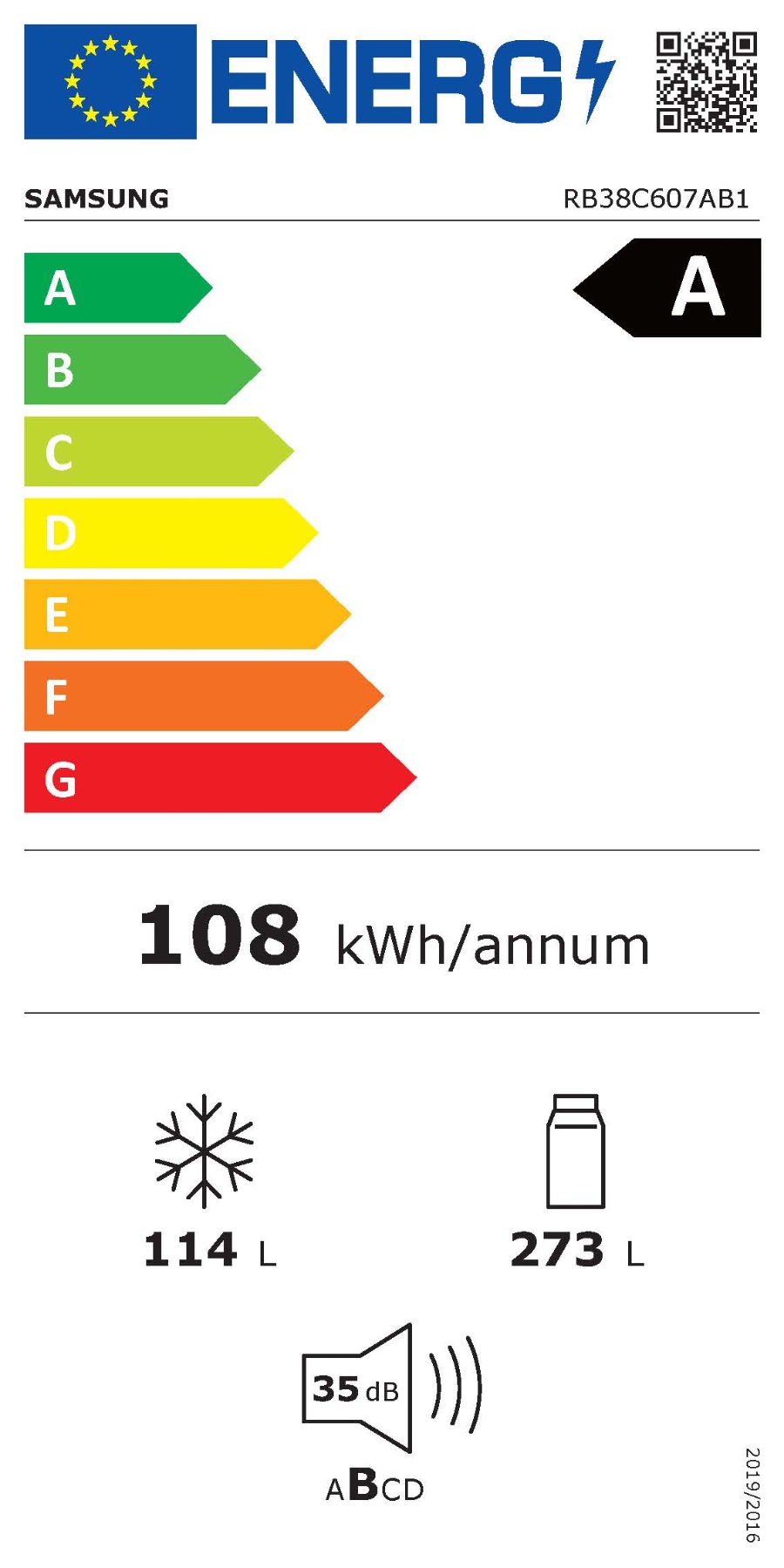 Samsung RB38C607AB1/EF Kühl-/Gefrierkombination Premium Black Steel , 203cm, 387 Liter