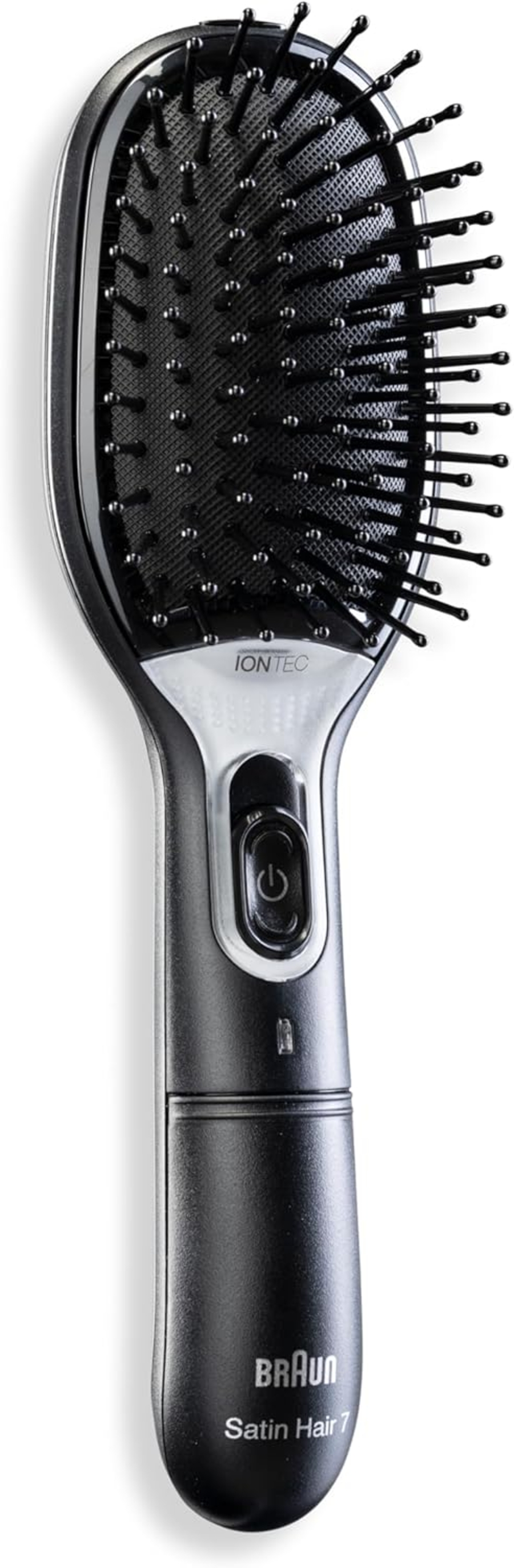 Braun Haircare BR710E Haarbürste IONTEC, Abnehmbares Bürstenkisse, Reisesic Schwarz-Grün