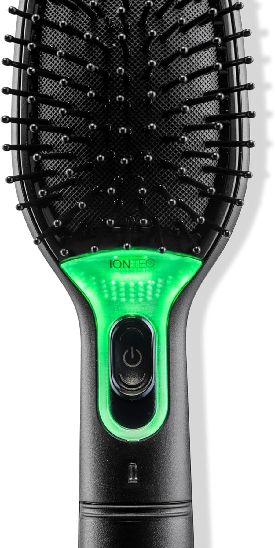 Braun Haircare BR710E Haarbürste IONTEC, Abnehmbares Bürstenkisse, Reisesic Schwarz-Grün