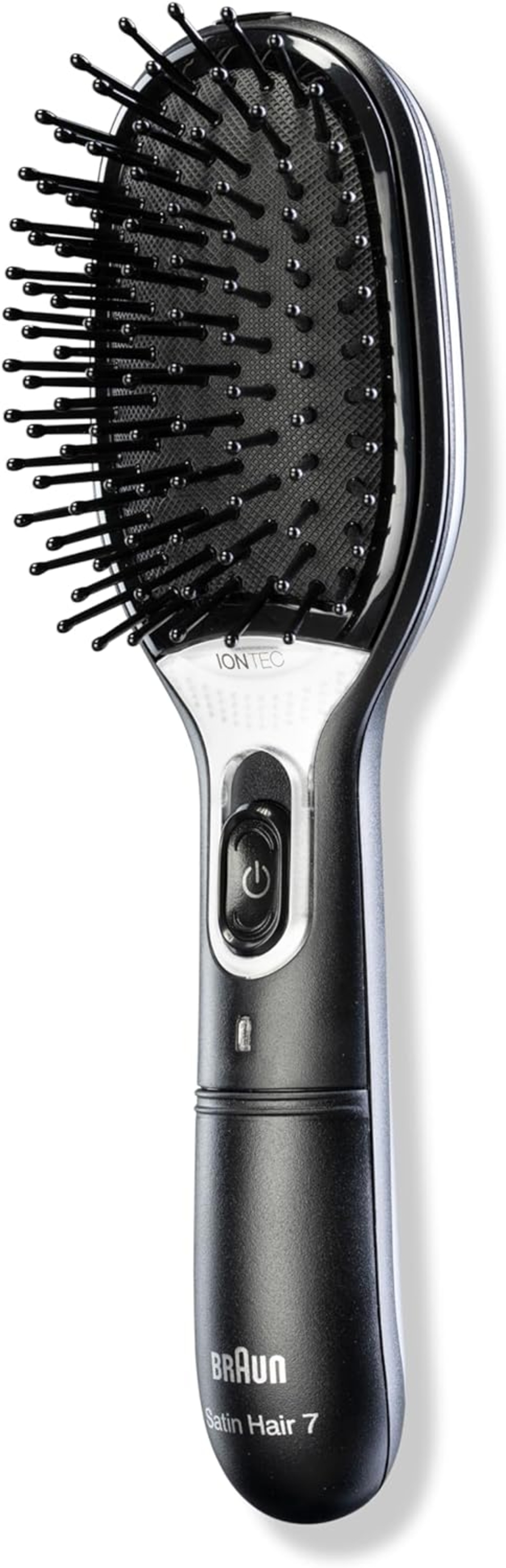 Braun Haircare BR710E Haarbürste IONTEC, Abnehmbares Bürstenkisse, Reisesic Schwarz-Grün