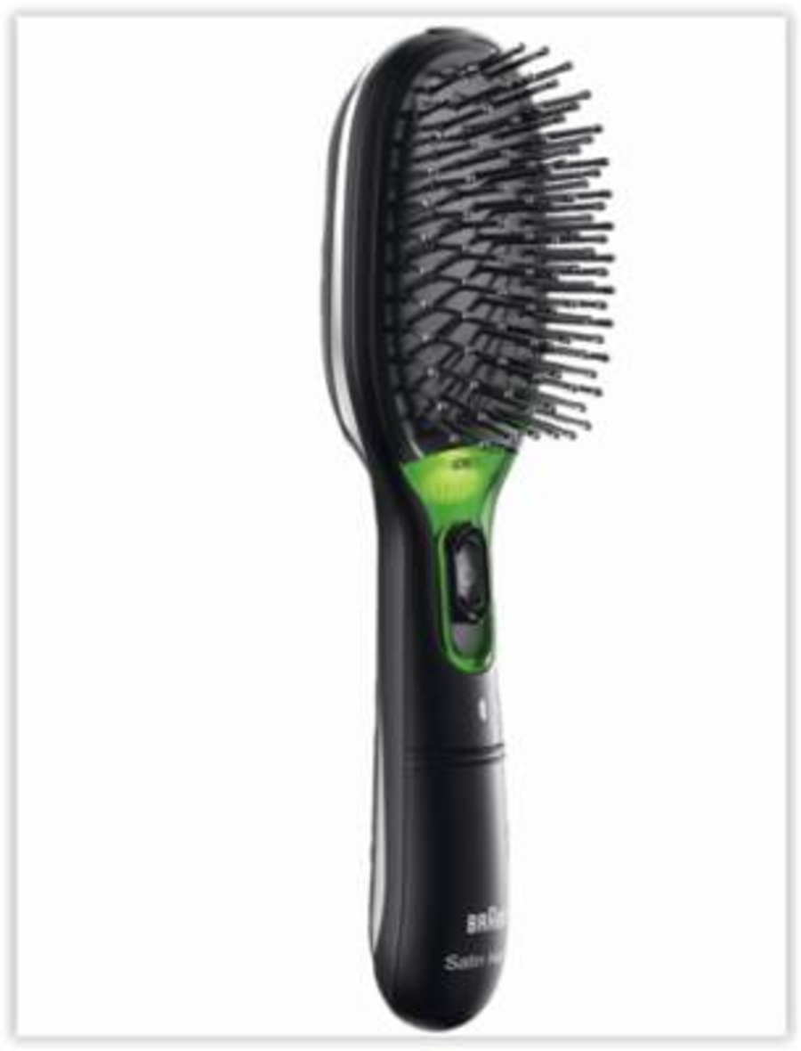 Braun Haircare BR710E Haarbürste IONTEC, Abnehmbares Bürstenkisse, Reisesic Schwarz-Grün