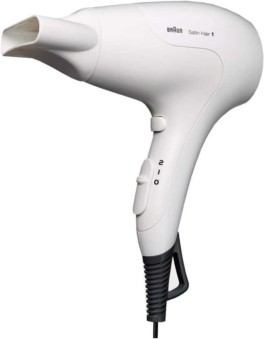 Braun Haircare HD180E Haartrockner, 1800W, 2 Leistungsstufen, Infrarot-Wä Weiss