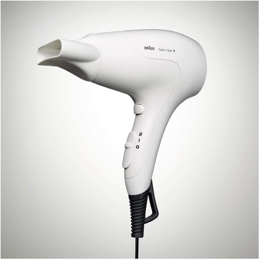 Braun Haircare HD180E Haartrockner, 1800W, 2 Leistungsstufen, Infrarot-Wä Weiss