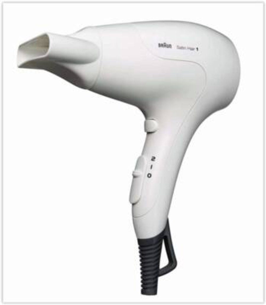 Braun Haircare HD180E Haartrockner, 1800W, 2 Leistungsstufen, Infrarot-Wä Weiss