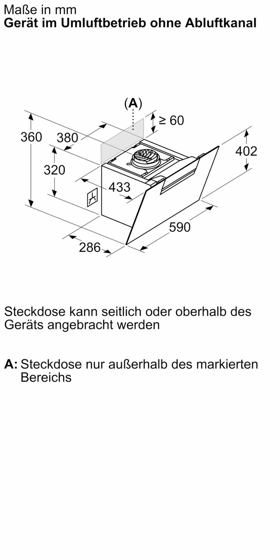 Neff D65IFN1S0 N50 Wandesse 60 cm Klarglas schwarz bedruckt 