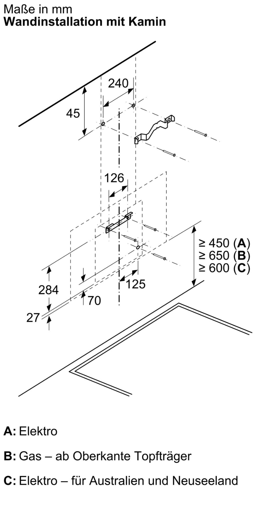 Neff D65IFN1S0 N50 Wandesse 60 cm Klarglas schwarz bedruckt 
