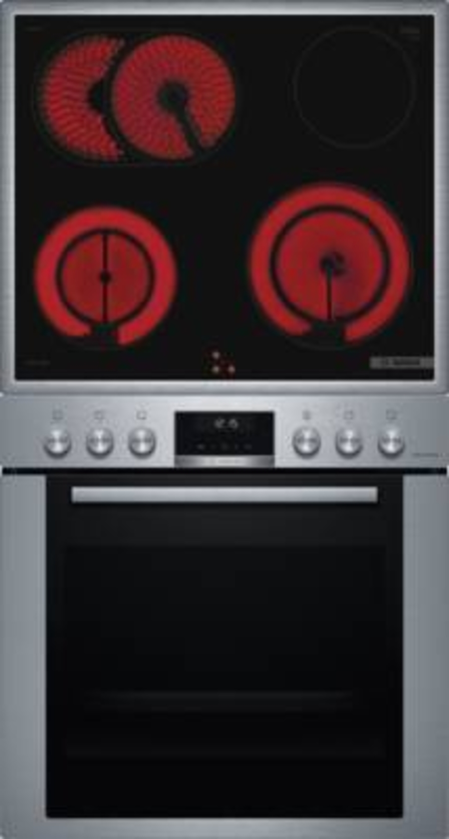 Bosch ACTH1T14MK (HEG317AS0 + NKH645GA2M) Einbau-Herd-Set mit Elektrokochfeld