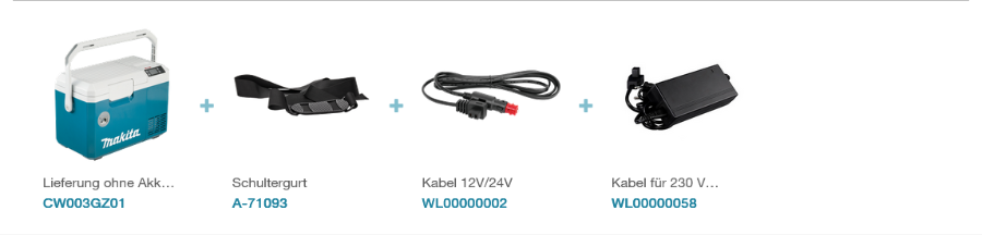Makita CW003GZ01 Akku-Kühl- und Wärmebox 40 V max • 18 V / 12 V / 24 V DC • AC • 7 L • Kühlbox
