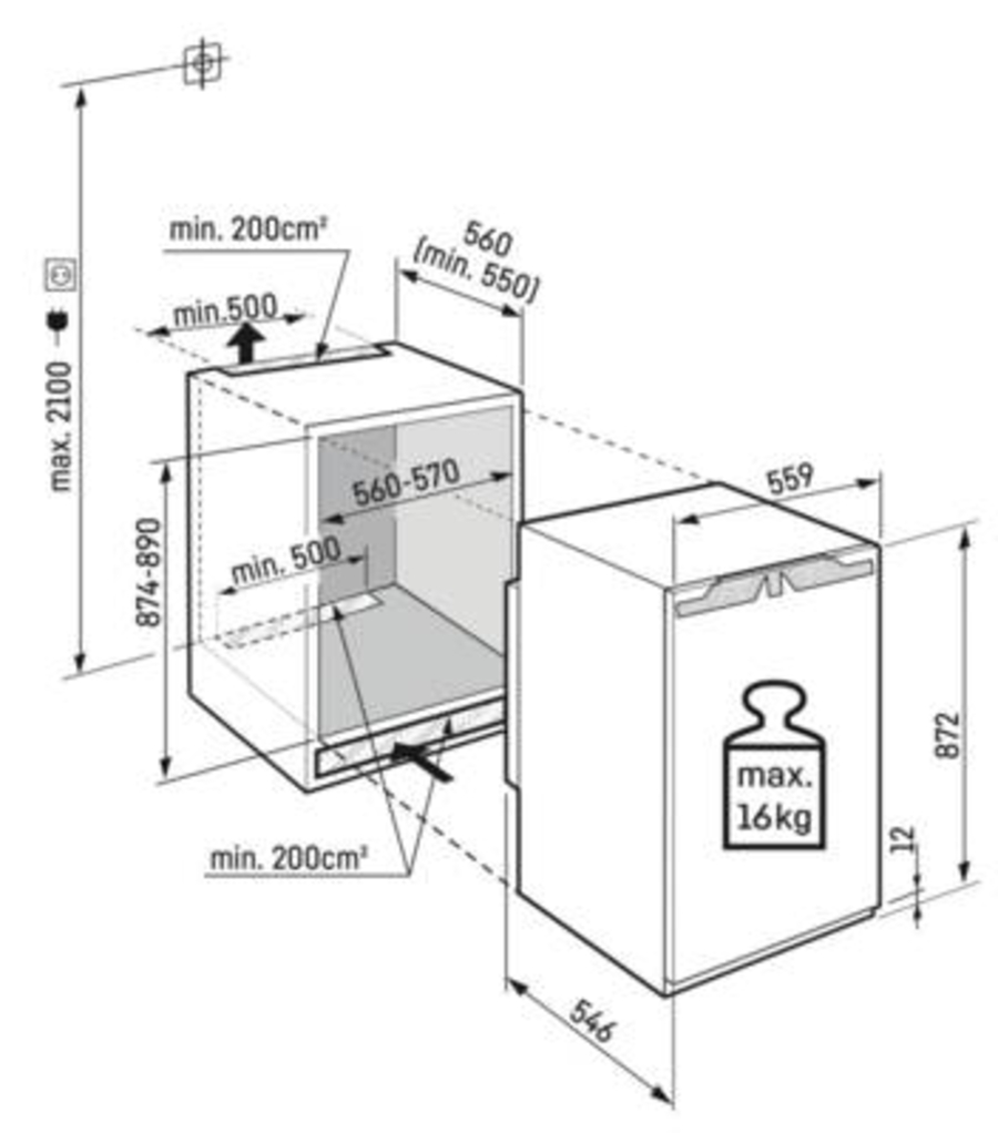 Liebherr IRc 3921 Plus Integrierbarer Kühlschrank mit EasyFresh 