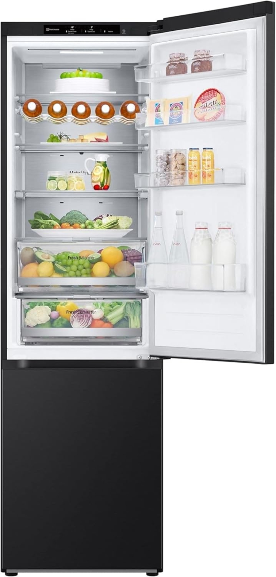 LG GBV7280AEV Kühl-Gefrierkombination mit FlatDoor-Design Total NoFrost, DoorCooling+,Essence Black Steel