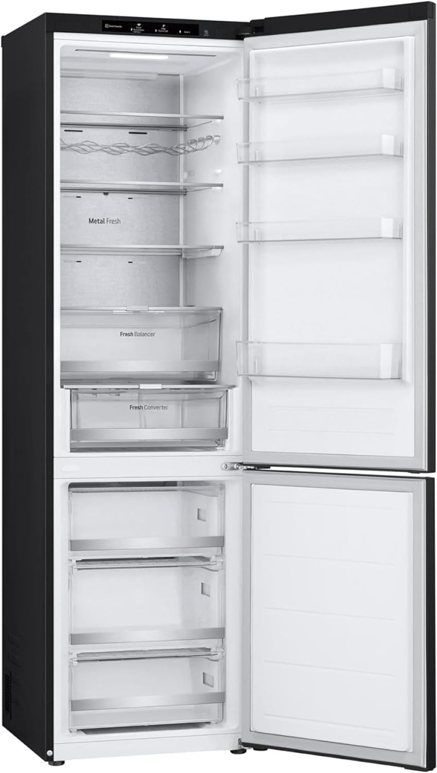 LG GBV7280AEV Kühl-Gefrierkombination mit FlatDoor-Design Total NoFrost, DoorCooling+,Essence Black Steel