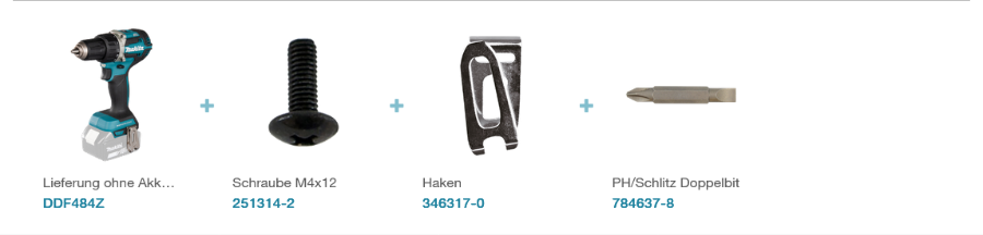 Makita DDF484Z Akku-Bohrschrauber LXT 18 V • 54 Nm • 2.000 U/min