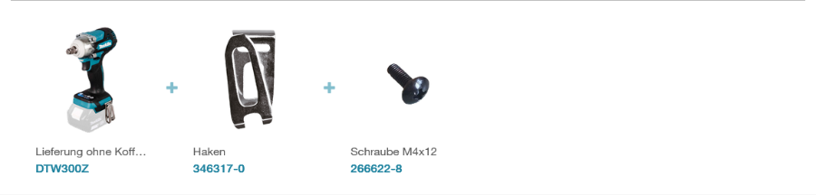 Makita DTW300Z Akku-Schlagschrauber LXT 18 V • 1/2" • 330 Nm • 0 - 3.200 U/min