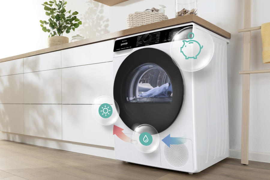Gorenje DPNA93W Wärmepumpentrockner 9kg A+++ Inverter PowerDrive Motor