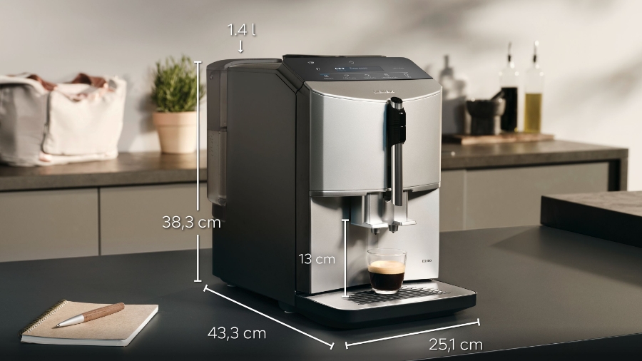 Siemens TF303E07 EQ300 Kaffeevollautomat Inox silver metallic 