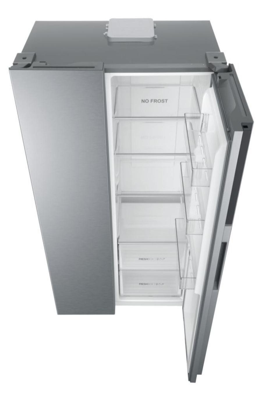 Haier HSR3918ENPG Side-by-Side No Frost , Licht LED, Klasse E, Gentle Silver