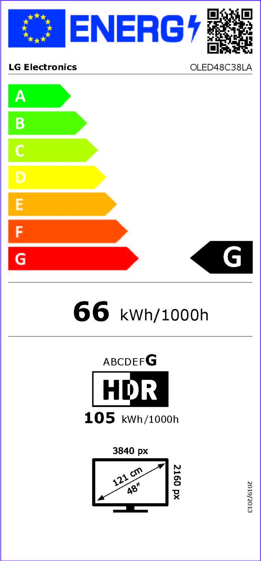 LG OLED48C38LA Fernseher Ultra HD HDR OLED evo 48" - Schwarz 