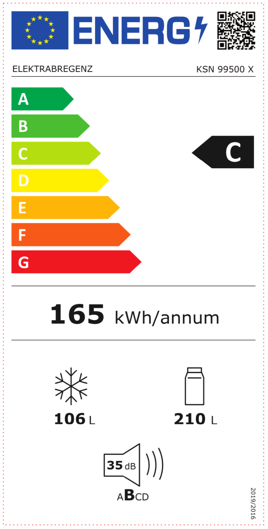 Elektrabregenz KSN 99500X Kühl- und Gefrierkombination NoFrost 
