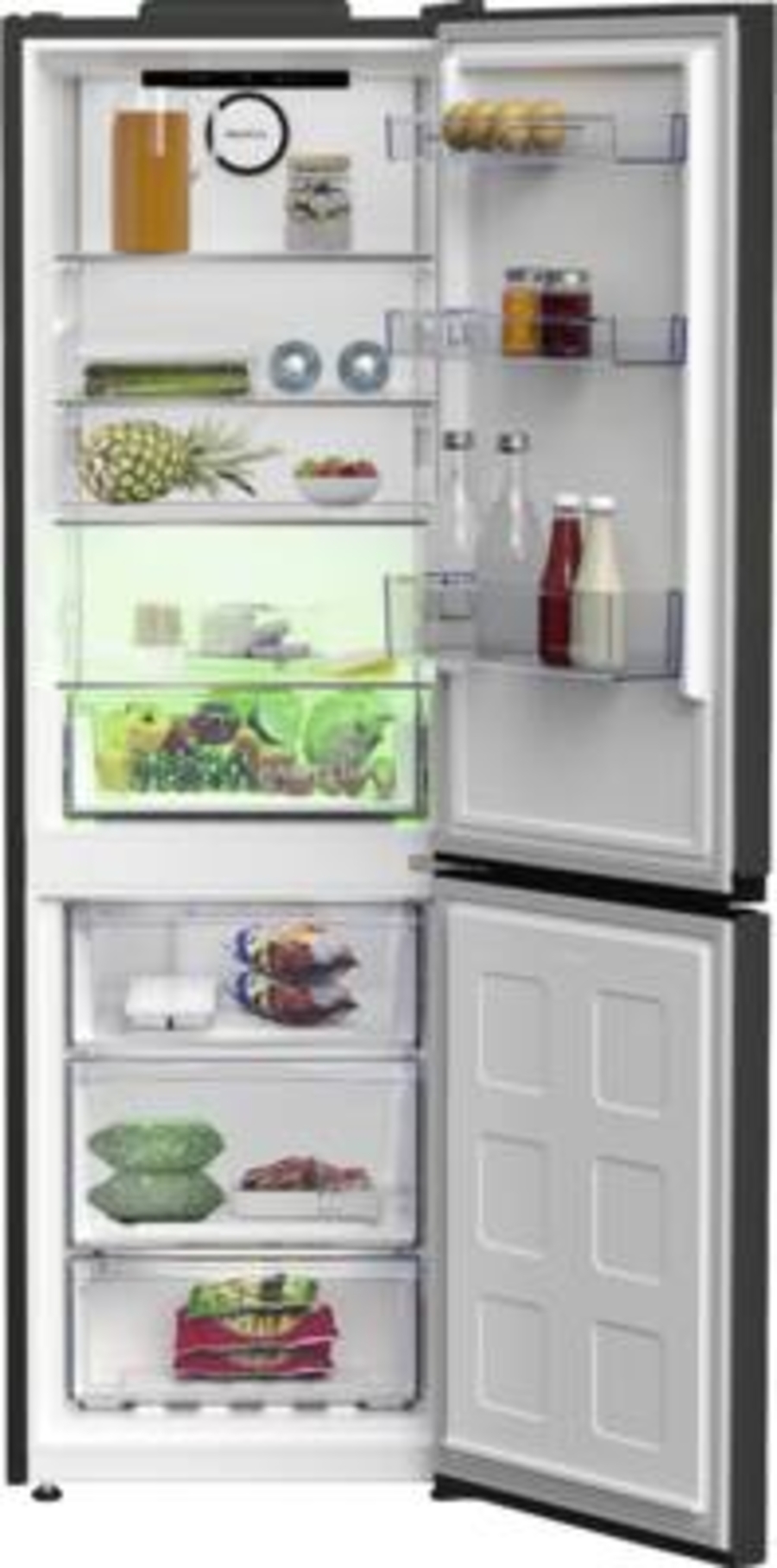 Beko B5RCNA366HG Kühl-/Gefrierkombinationen Stand  Manhattan-Grau, NoFrost
