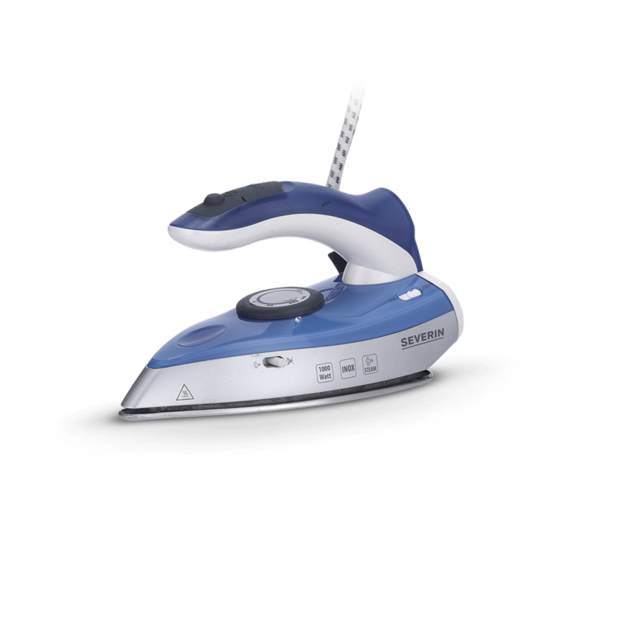 Severin BA 3234 Reise-Dampfbügeleisen Silber-Blau 100Watt 