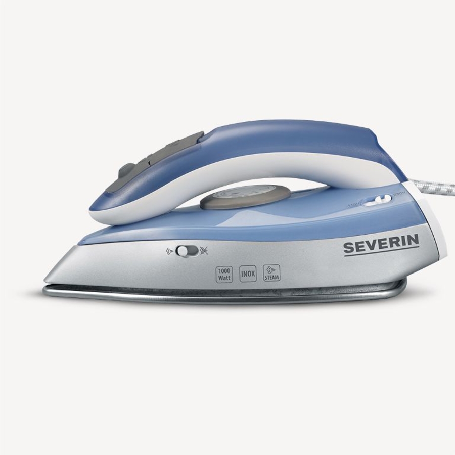 Severin BA 3234 Reise-Dampfbügeleisen Silber-Blau 100Watt 