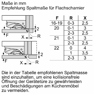Bosch KIL82ADD0 Einbau-Kühlschrank mit Gefrierfach 178 cm Nische  Flachscharnier mit Softeinzug