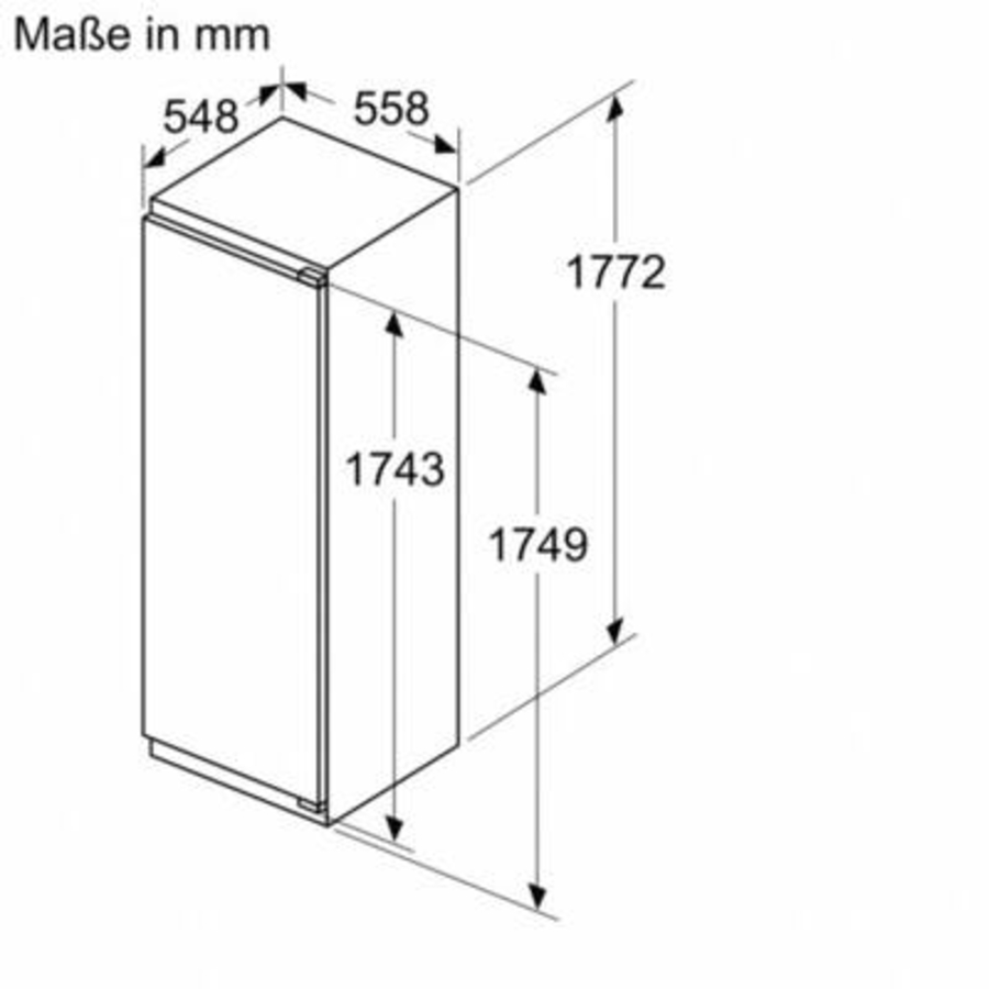 Bosch KIL82ADD0 Einbau-Kühlschrank mit Gefrierfach 178 cm Nische  Flachscharnier mit Softeinzug