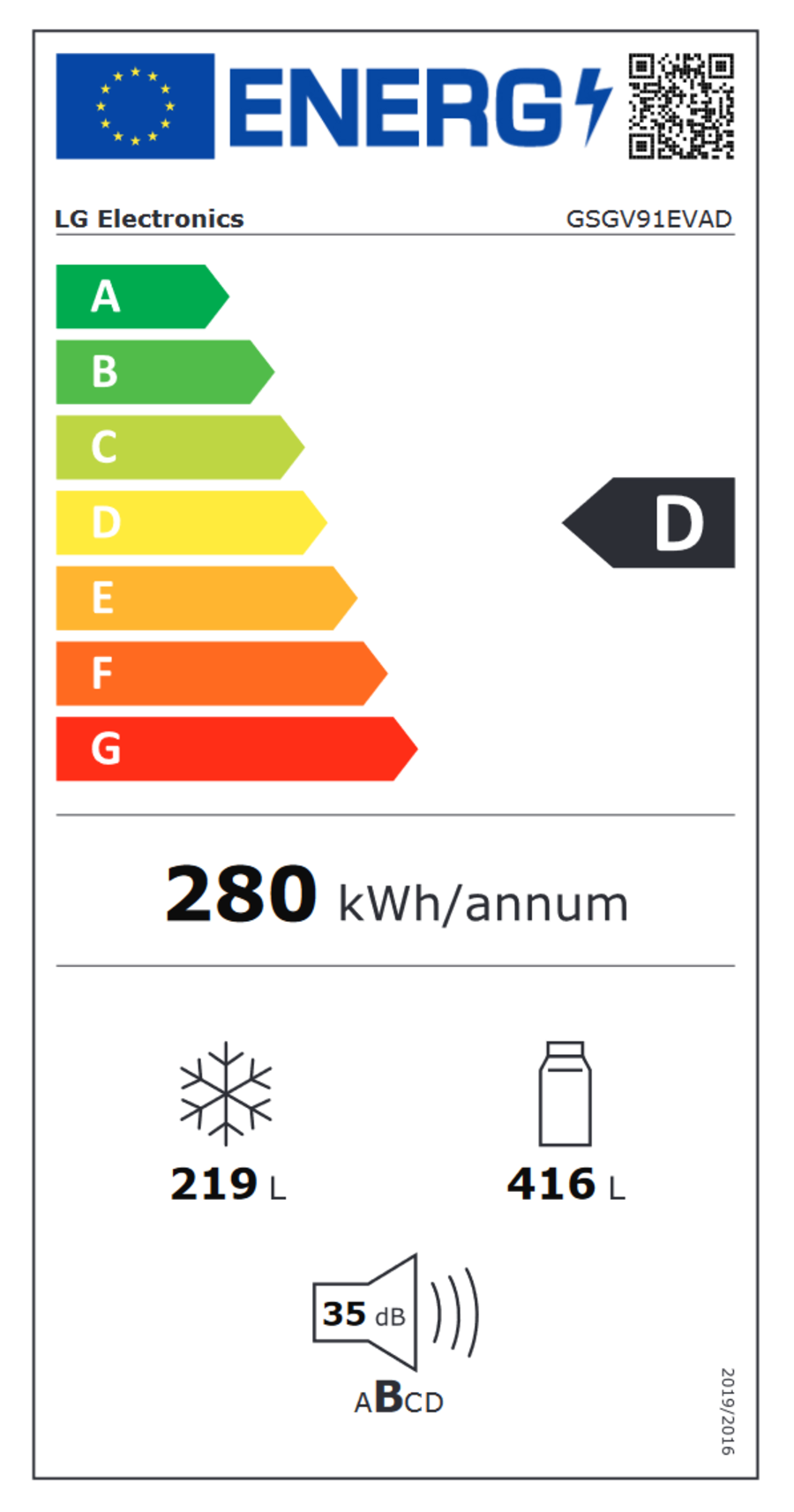 LG GSGV91EVAD Side-by-Side mit InstaView® 635 Liter Eis-, Crushed Ice- und Wasserspender 