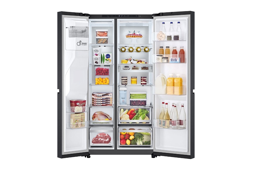 LG GSLE91EVAC Side by Side Total NoFrost Eis-, Crushed Ice- Wasserspender mit UVnano