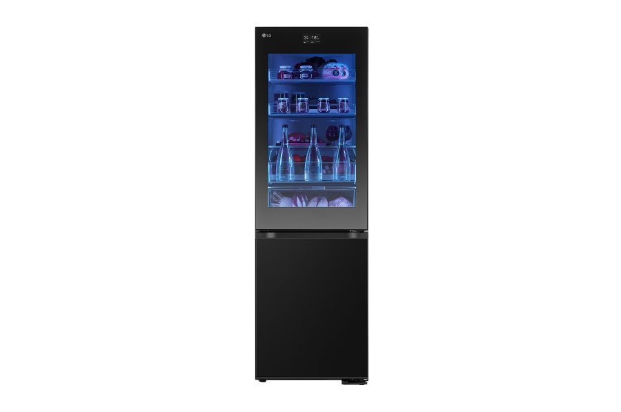 LG GBG7190CEV InstaView® Kühl-Gefrierkombination Essence Black Steel | 4,3” Touch LCD 