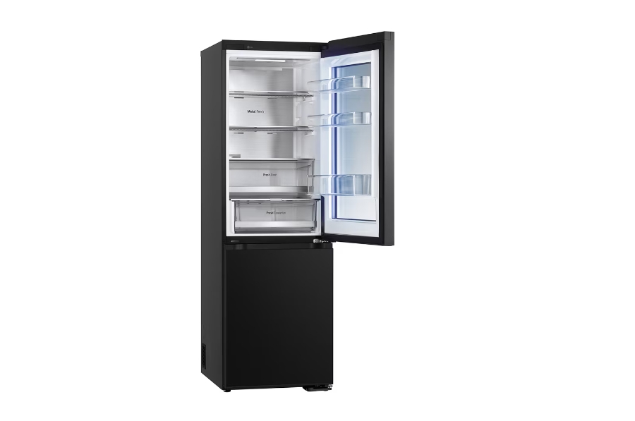 LG GBG7190CEV InstaView® Kühl-Gefrierkombination Essence Black Steel | 4,3” Touch LCD 