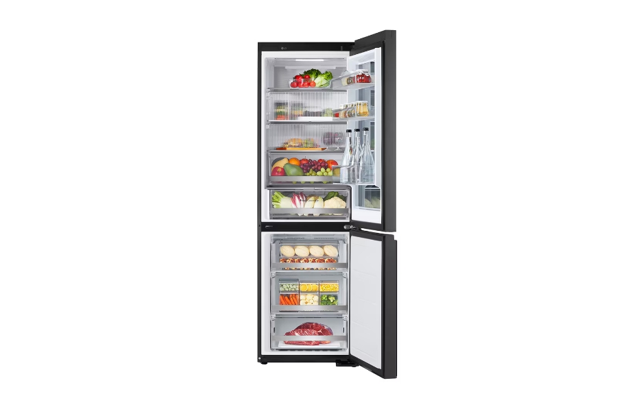 LG GBG7190CEV InstaView® Kühl-Gefrierkombination Essence Black Steel | 4,3” Touch LCD 