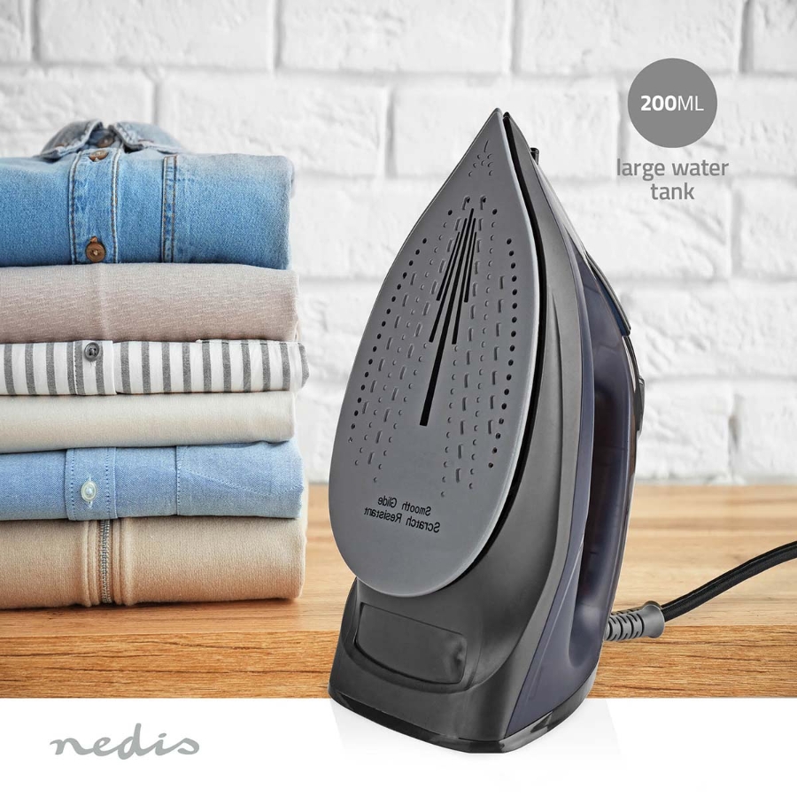 Nedis IRON1000 Bügeleisen 2200 W ,Dampf Schuss , Keramisch , 0.26l 