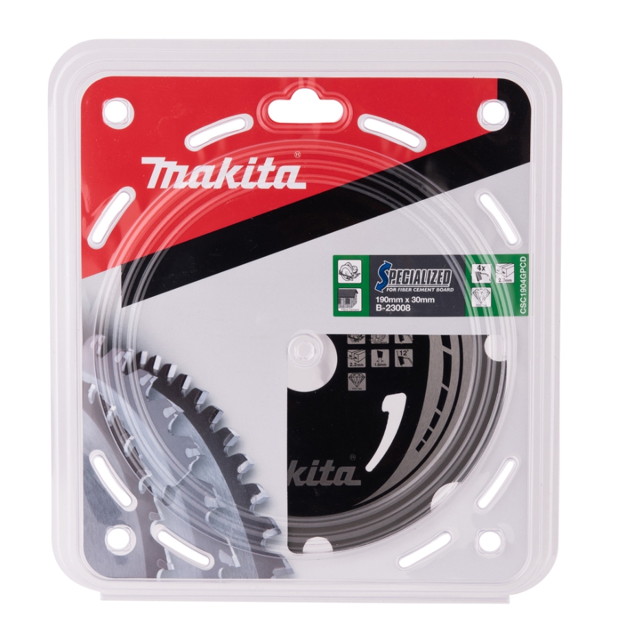 Makita B-23008 Kreissägeblatt für Faserzement 190 x 20 x 2,3 mm • 4 Zähne