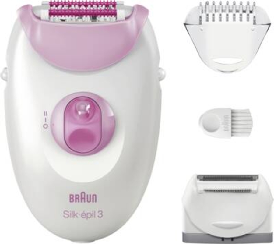 Braun Personal Care Silk-epil 3-031 kabelgebundener Epilierer für eine einfache Haarentfernung, wochenlang seidig-glatte Haut, Rosa