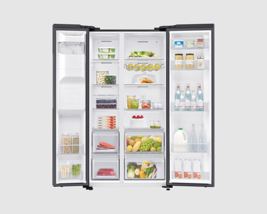 Samsung RS65DG54R3B1EF Side-by-Side  635 Liter Schwarz Festwasseranschluss