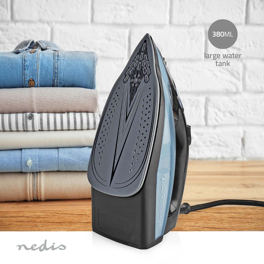 Nedis IRON2000  Bügeleisen 2600 W | Dampf Schuss | Keramisch | 0.3 
