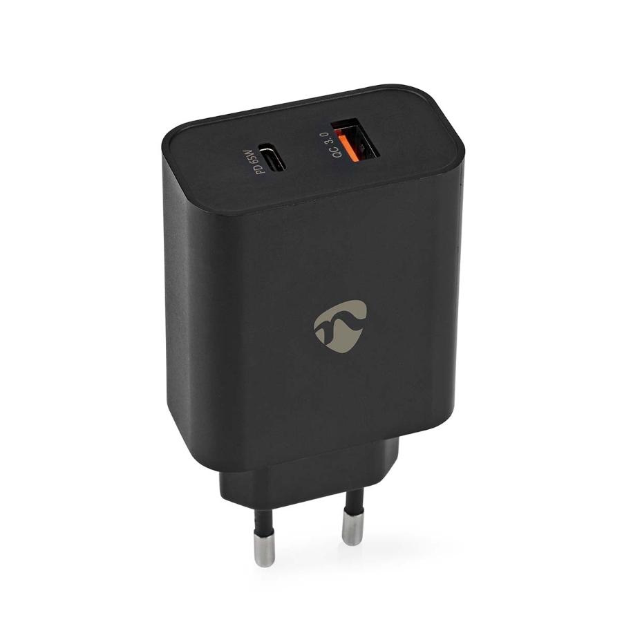 Nedis WCPD65W130BK  Netzladegerät 65 W | Schnellladefunktion | 2.0 / 2.25 A / 3.25 A A | 