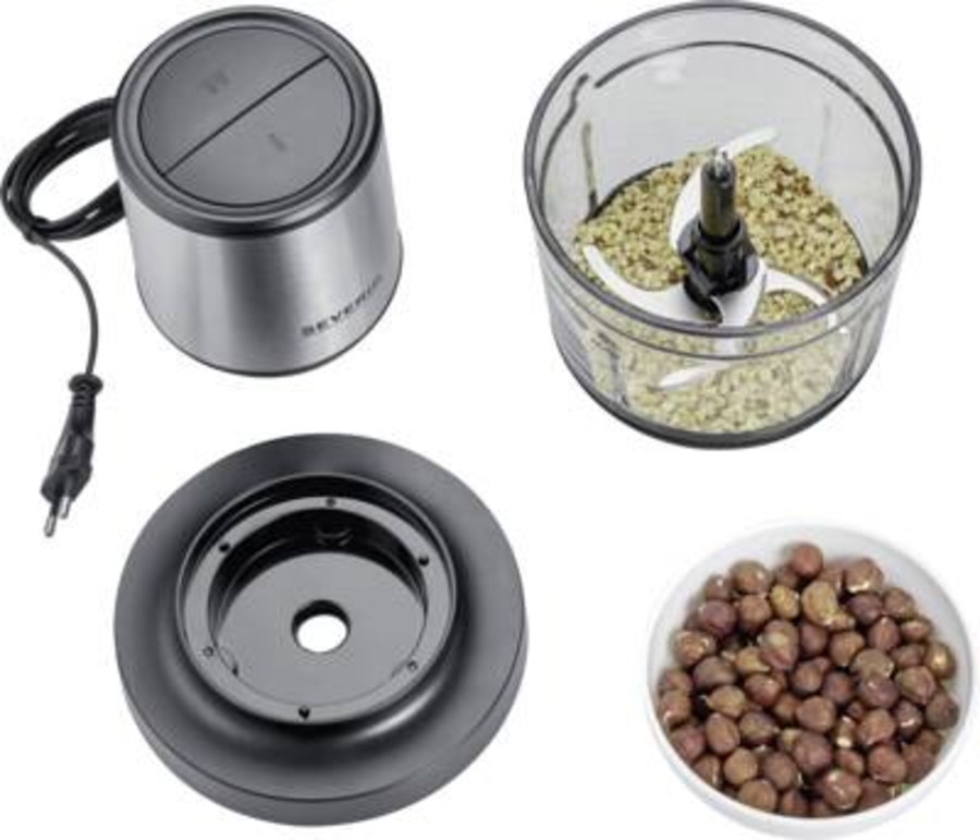Severin KM 3867 Universalzerkleinerer, 400 W, 1 L, Echtglas-Behälter 