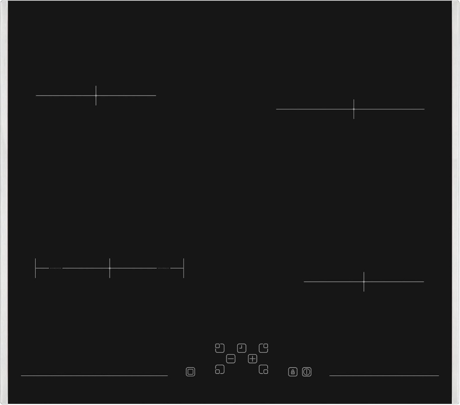 Sharp KH-6V08FT0K-EU Kochfeld Autark 60cm Glaskeramik 