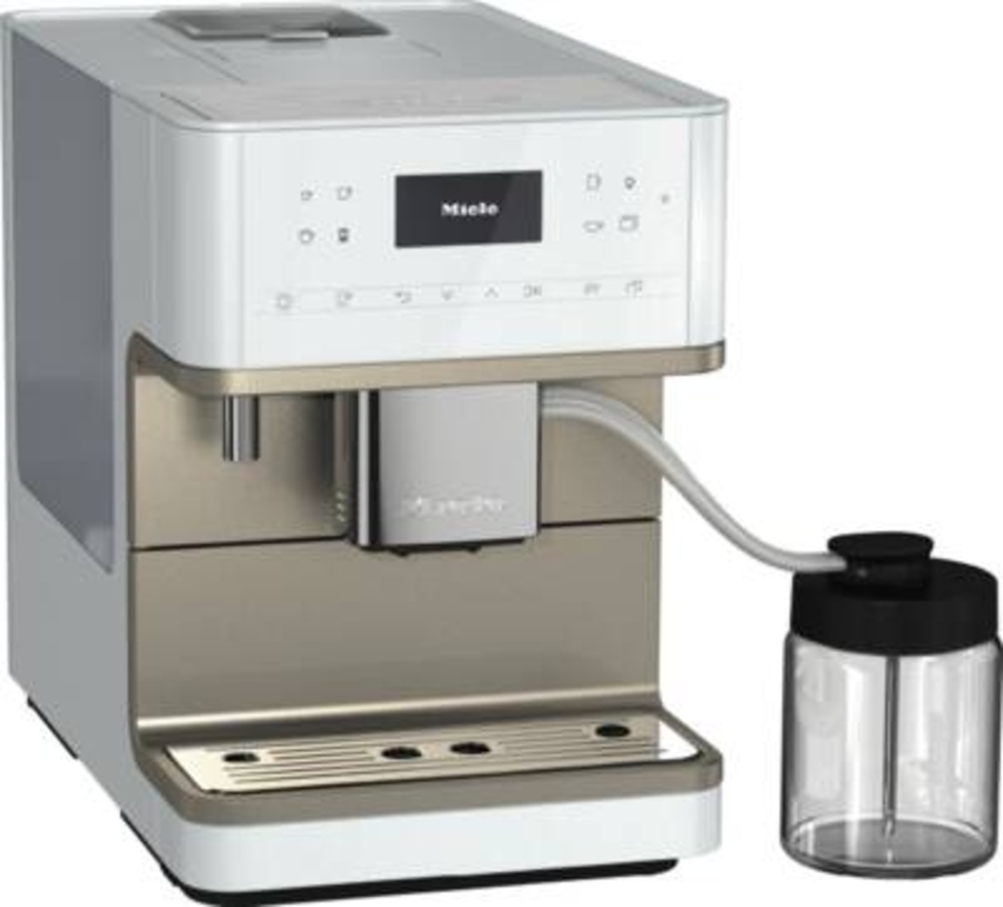 Miele CM 6360 Stand-Kaffeevollautomat Lotosweiß CleanSteelMe 
