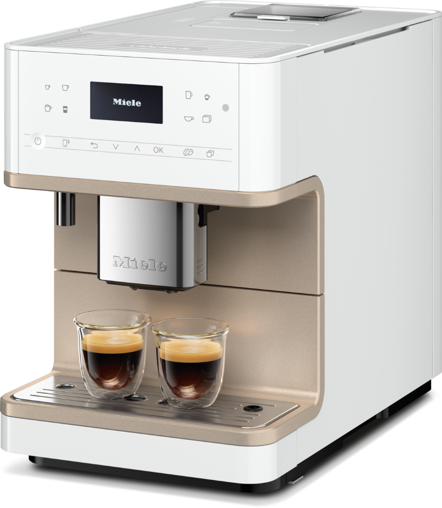 Miele CM 6360 Stand-Kaffeevollautomat Lotosweiß CleanSteelMe 