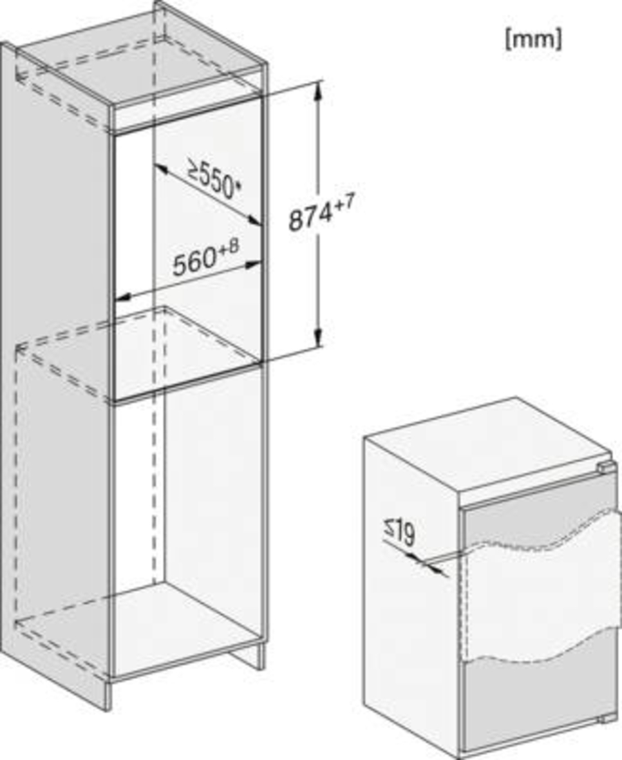 Miele K 7128 D Einbau-Kühlschrank  