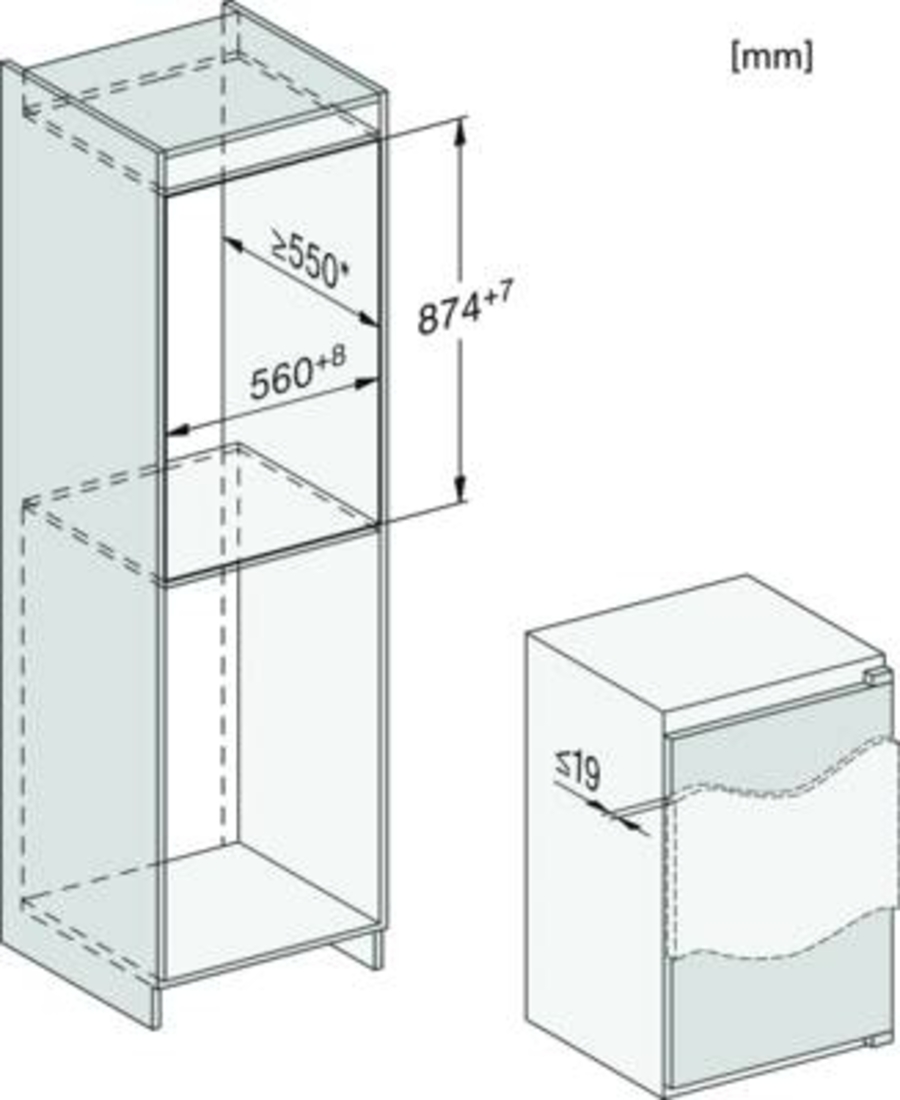 Miele K 7128 D Einbau-Kühlschrank  