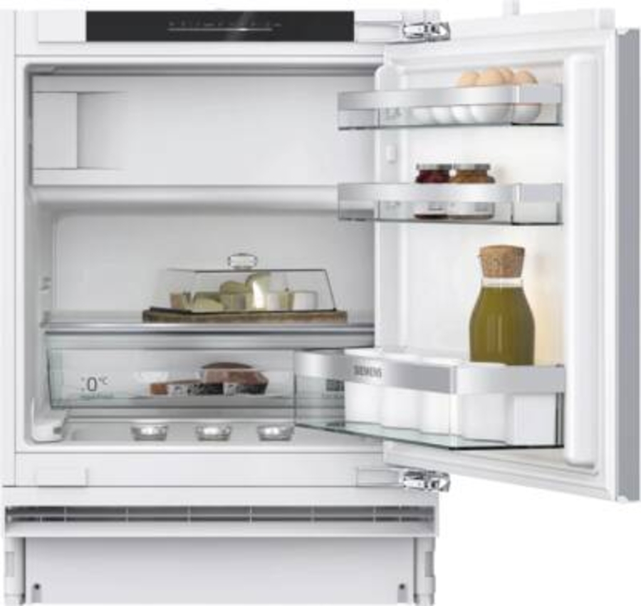 Siemens KU22LADD0 iQ500, Unterbau-Kühlschrank mit Gefrierfach, 82 x 60 cm, Flachscharnier mit Softeinzug