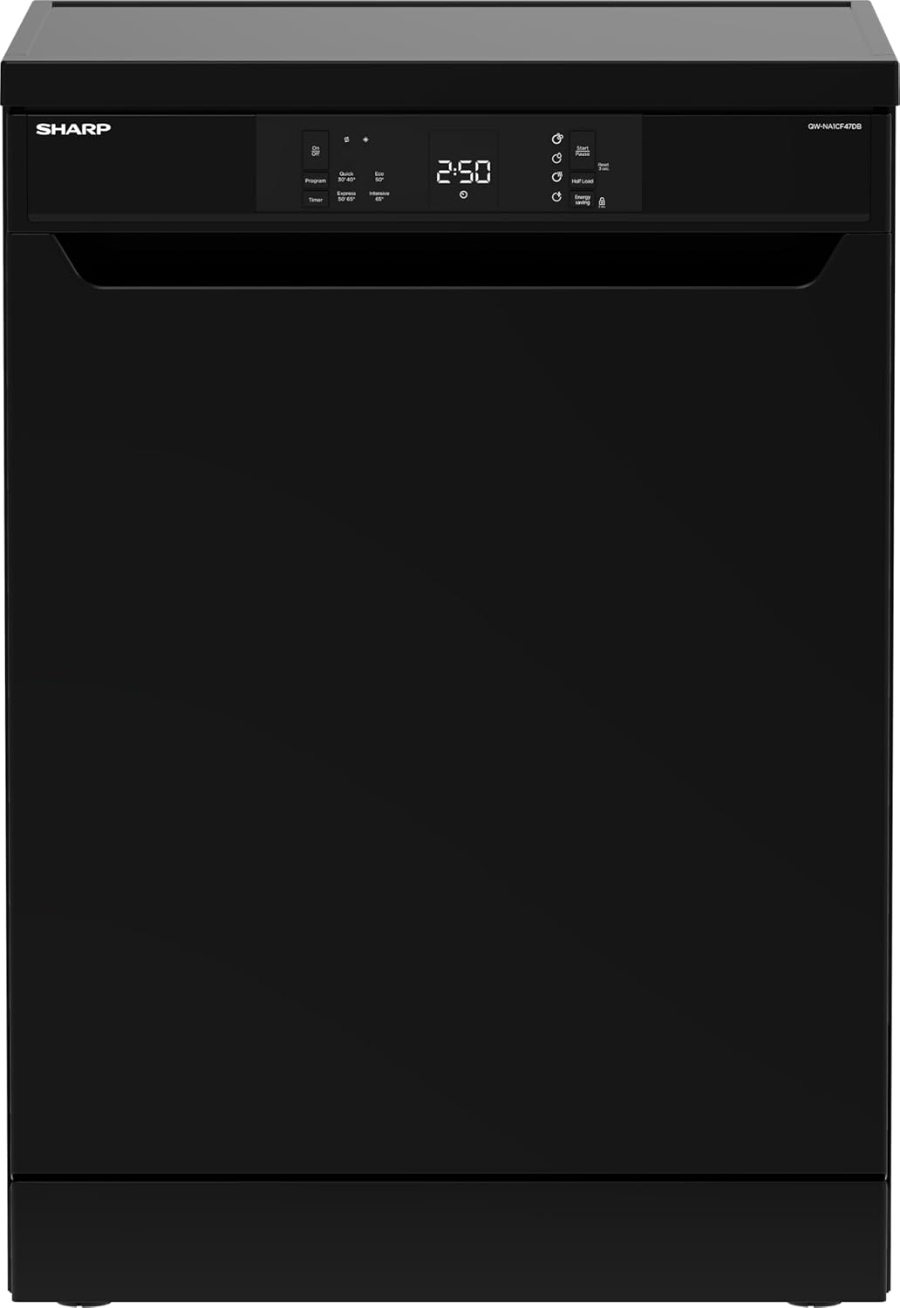 Sharp QW-NA1CF47DB-DE Geschirrspüler Stand Schwarz 60 cm 