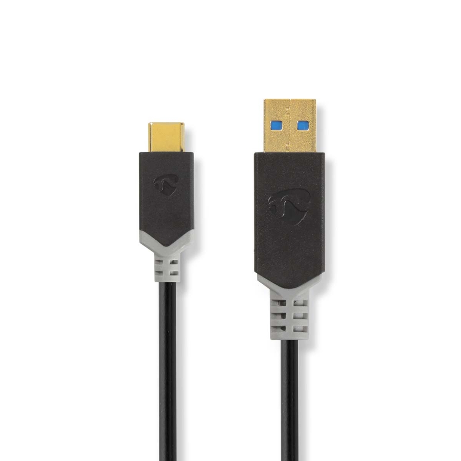 Nedis CCBW61600AT10 USB-Kabel USB 3.2 Gen 1 | USB-A Stecker | USB-C™ Stecker | 60 W | 5 Gb
