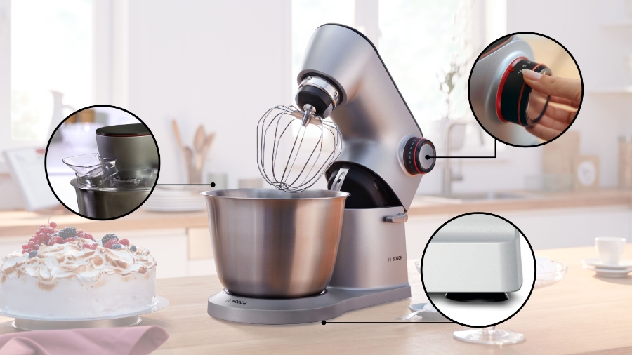 Bosch MUM9D33S11 OptiMUM Küchenmaschine 1600 W Platinum-Silber